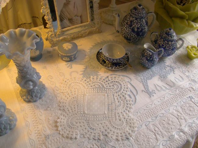 Very sweet hand made doily with lovely irish lace