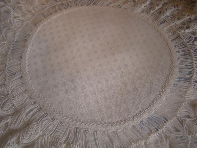 Gorgeous edwardian hairpin lace doily 1900