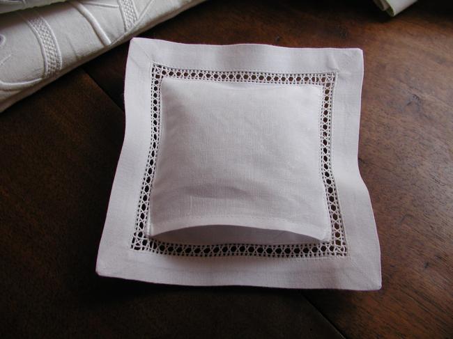 Charming lavander sachet with hand-embroidered monogram B