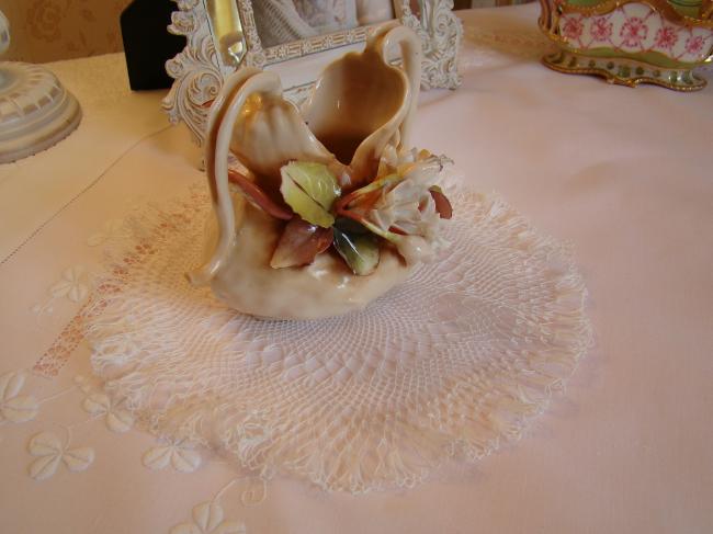 Lovely edwardian hairpin lace doily 1900