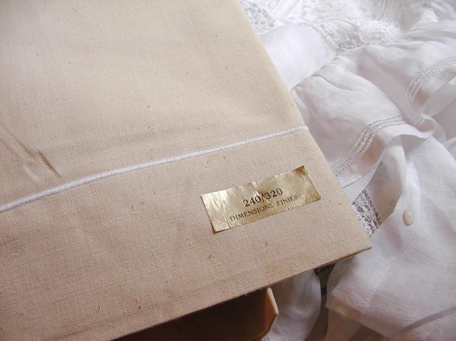 Superb métis of linen & cotton sheet, never used