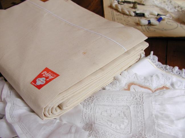 Superb métis of linen & cotton sheet, never used