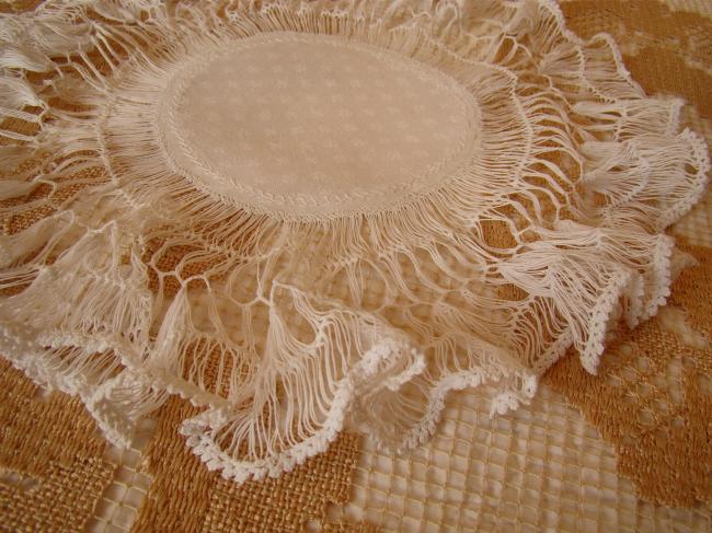 Gorgeous edwardian hairpin lace doily 1900