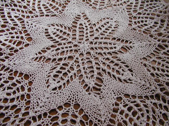 Lovely crochet lace doily in white cotton