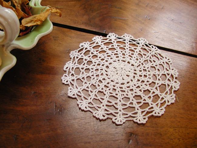 So sweet tiny round doily in crochet lace