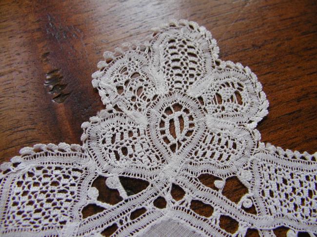 Breathtaking doily with stunning  ultra fine Renaissance tape lace