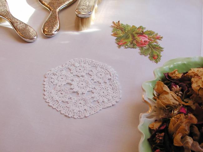 Sweet hand made crochet lace tiny doily