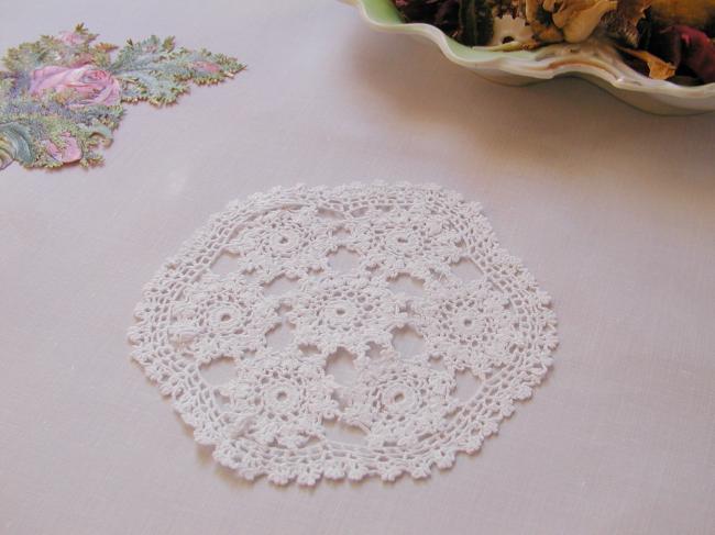 Sweet hand made crochet lace tiny doily