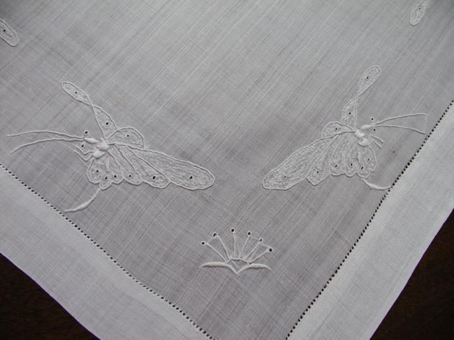 Wonderful embroidered butterflies Pina table centre