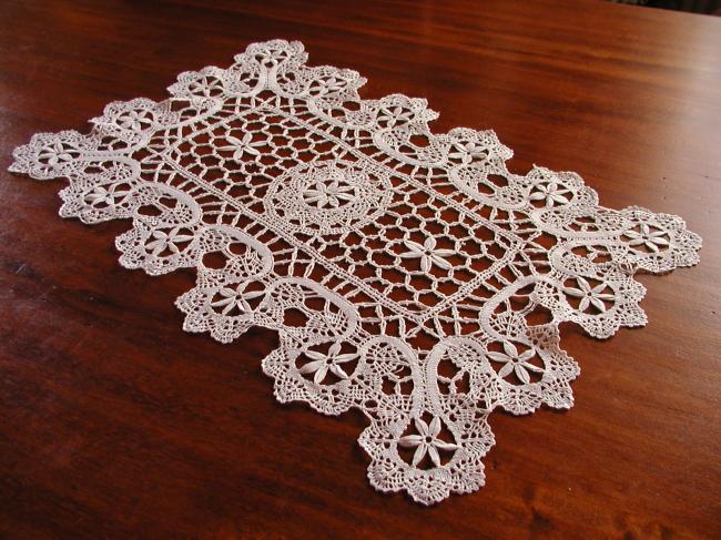 Lovely  Cluny bobbin lace oblong tray dresser