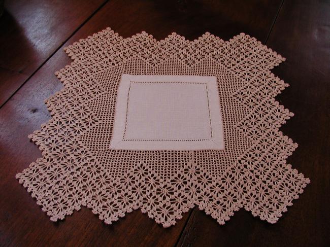 So sweet irish guipure lace doily 1920