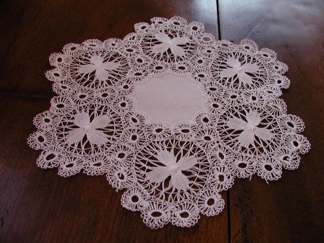 So charming handmade Tenerife lace doily