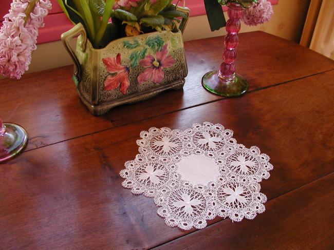 So charming handmade Tenerife lace doily