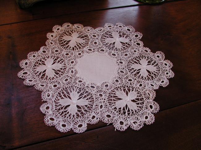 So charming handmade Tenerife lace doily