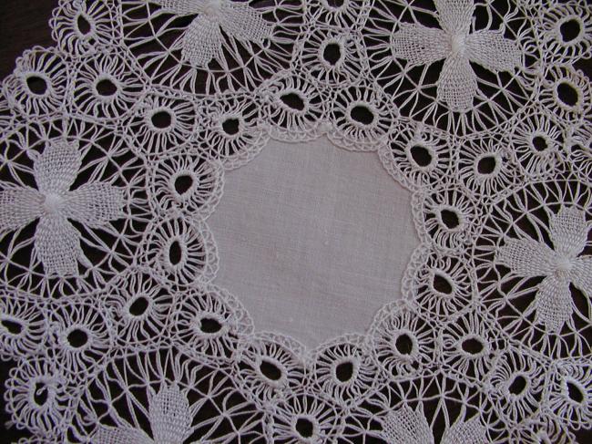 So charming handmade Tenerife lace doily