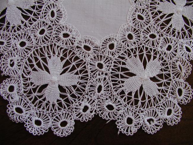 So charming handmade Tenerife lace doily